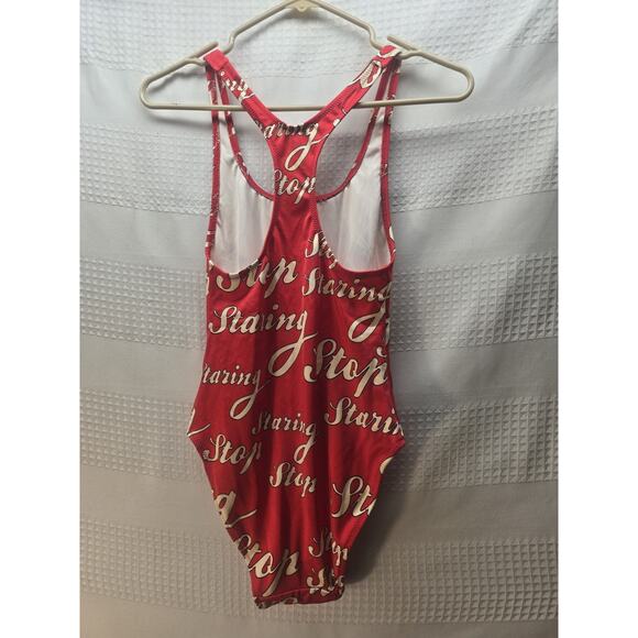 Cupshe One Piece Swimsuit Womens Size Medium Stop Starving - Picture 3 of 5